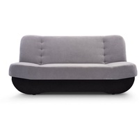 MOEBLO Schlafsofa Pafos, Sofa Kippsofa Klappsofa Clic-Clack, mit Schlaffunktion, mit Bettkasten grau|schwarz