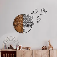 Wallity Elegant Decorative Wooden Wall Accessory, 60 x 56