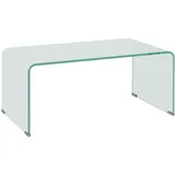 Homcom Couchtisch Transparent Glas 80 x 45 x 35 cm