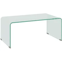 Homcom Couchtisch Transparent Glas 80 x 45 x 35 cm