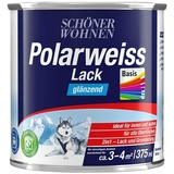 SCHÖNER WOHNEN-Farbe Mix Weißlack Polarweiß zum Mischen lassen  (Basismischfarbe 4, Glänzend, 375 ml)