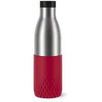 Emsa Bludrop Sleeve Isolier-Trinkflasche, 0,7 Liter, 100% dicht, Quick-Press