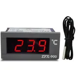Thermometer Zfx-900 Integrierte Temperaturanzeige Intelligentes Digitales Temperaturanzeigefeld Für Kühlschrank Gefrierschrank Kühlraum, Schwarz
