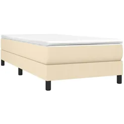 vidaXL Bettgestell ohne Matratze Creme 100x200 cm Stoff