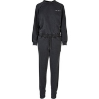 URBAN CLASSICS Ladies Small Embroidery Long Sleeve Terry Jumpsuit Jumpsuit schwarz