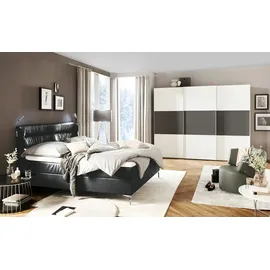Möbel Kraft Boxspringbett 188 x 122 cm Grau