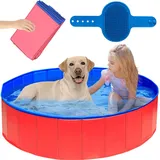 Hundepool Faltbar,Schwimmbecken Hund 60 x 20cm,Hundepool Schwimmbad für Hunde,Faltbarer Hunde Planschbecken Schwimmbecken,Pool Badewanne Wasserbecken,Hundebadewanne,für Haustiere