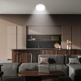 Briloner Slim Case LED Deckenlampe, Indirektes Licht, Neutralweißes Licht, Weiß, Ø19 x 3 cm