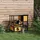 PawHut Katzenhaus aus Holz mit Hängebrücke für 1-2 Katzen bis 5 kg Gelb 84,5 x 60 x 88 cm