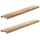 vidaXL Fensterbank Fensterbänke 2 Stk. Unbehandelt 120x15x2 cm Massivholz Eiche beige