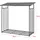 casa.pro Brennholzregal Yakutat Metall 185 x 70 x 180 cm Schwarz