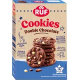 RUF Double Chocolate Cookies, Backmischung für Schoko-Kekse, American Style mit triple Schoko-Stückchen Chunks, innen chewy, außen knusprig, 10 Cookies, 360 g