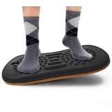 Yes4All Wobble Balance Board für Stehpult mit Design Foam Pad Comfort Floor Mat. Wackelbrett/Wobble Board Stehpult für Zuhause, Fitnessstudio, Büro Zubehör, Grigio , Nero