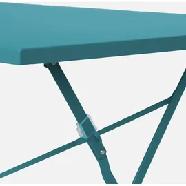 sweeek - Klappbarer Bistro-gartentisch aus Stahl mit 4 Stühlen