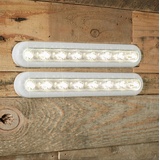 Lights4fun 2er Set LED Touch Leuchtleiste warmweiß Batteriebetrieb 28cm