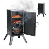 relaxdays Smoker Räucherofen für Fleisch & Fisch schwarz|silberfarben