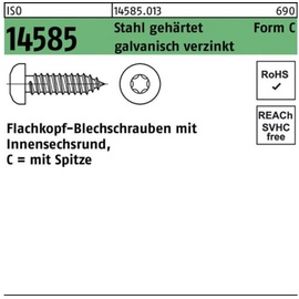 Reyher Blechschraube ISO 14585 ISR/Spitze 2,2x16 -C-T6 Stahl geh.galv.verz. 2000St.
