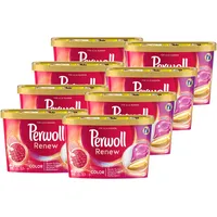 Perwoll Renew Caps Color & Faser Waschmittel, 144 (8 x 18 Wäschen), sanft reinigende All-in-1 Waschmittel Caps zur Farbauffrischung und Faserglättung bei bunter Wäsche