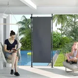 Outsunny Senkrechtmarkise 120 x 310 cm Grau