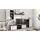 matkam Wohnwand Dedal, Schrankwand Wohnzimmer Modern, Wohnzimmerschrank mit Fernsehtisch Komplett Möbel (Wenge-Weiß)