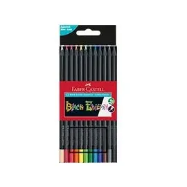 Faber-Castell Buntstifte 12 St. Schwarz/Mehrfarbig
