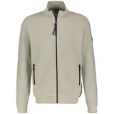 Lerros Sweatjacke "LERROS Unifarbene Herren-Sweatjacke Herren, in Großen Größen - Bone White - 5XL