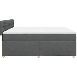 vidaXL Boxspringbett 180 x 200 cm Dunkelgrau