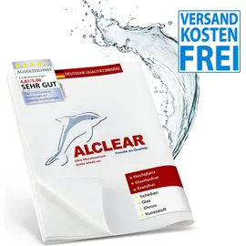 AlClear 950002 Ultra-Microfaser Fenstertuch streifenfrei 60x45 cm - Weiß