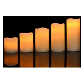 monzana LED Echtwachs Kerzen 5 St.
