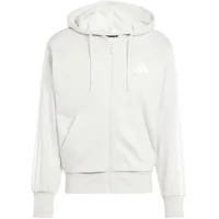 Adidas Herren Essential Three Stripes Fleece Zipper Hoodie, Wonder Alumina/White, XL