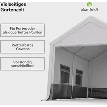 Blumfeldt Party Haven Zelt 4 x 3 m inkl. 4 Seitenteile Weiß