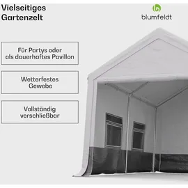 Blumfeldt Party Haven Zelt 4 x 3 m inkl. 4 Seitenteile Weiß