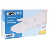 Hygostar HYGOSTAR® Safe Light Nitrilhandschuhe, puderfrei, weiß, 27069 | 1 Karton à 10 Packungen à 100 Stück, Größe S