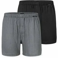 SCHIESSER Boxershorts Multipacks grau/schwarz S 2er Pack