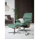 Stressless Stressless® Relaxsessel »Reno«, (Set, Relaxsessel mit Hocker), grün