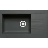 PYRAMIS Spüle SIROKO (86x50) SCHWARZ aus Fibertek / SMC-Spüle / Fiberglasspüle / Ausschnitt 836 x 476 mm