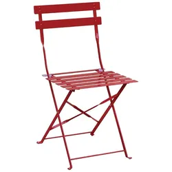 Gastronoble Bolero klappbare Terrassenstühle | Stahl | rot | 10 Stühle