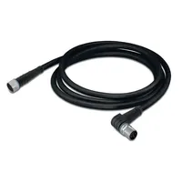 WAGO 756-5508/040-010 Sensor-/Aktor-Steckverbinder, konfektioniert M8 Stecker, gewinkelt, Buchse, ge