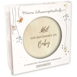 Grafik  Werkstatt Grafik-Werkstatt 16 Holz-Meilensteine zur Schwangerschaft, braun