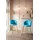 SalesFever Barhocker 2er-Set 52 x 100 cm Blau/Gold