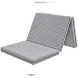 Erst-Holz Klappmatratze Faltmatratze Gästematratze Bezug-Farbe GRAU wählbare Größe V-80.012-P21