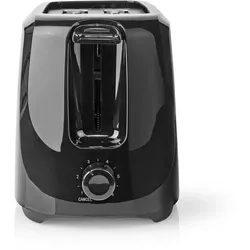 Nedis Toaster - 2 Brotscheiben - 2 Steckplätze - Bräunungsstufen: 6 - Schwarz
