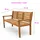 prestige home living outdoor 3-Sitzer Gartenbank 153 x 90 x 57 cm Braun