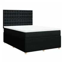 vidaXL Boxspringbett 140 x 200 cm Schwarz