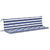 vidaXL Gartenbank-Auflagen 2 Stk. Blau&Weiß Gestreift 200x50x7cm Stoff