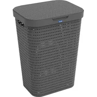 Rotho Rotho Wäschesammler Country 55 L schwarz 42 x 32 x 57,2 cm (L x B x H)