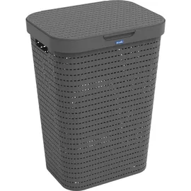 Rotho Rotho Wäschesammler Country 55 L schwarz 42 x 32 x 57,2 cm (L x B x H)