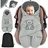 Kidiz KIDIZ® Baby Einschlagdecke Babyschale Winter Herbst Babydecke mit Kapuze & Tasche Universal Fußsack kompatibel mit Maxi-Cosi, Römer, Buggy, Kinderwagen & Autositz isolierend gegen Wind, Nässe & Kälte