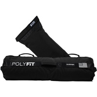 Polyfit Sandbag Pro – Workout-Sandsack mit dreifachem Klettverschluss und verstärktem Nylon-Gurtband – Schwarz – 45,4 kg