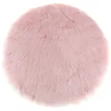 Fenteer Winter Kunstfell Sitzpolster Sitzkissen Stuhlkissen Bodenkissen Plüschmatte Auflage Teppich, Rosa 33 cm
